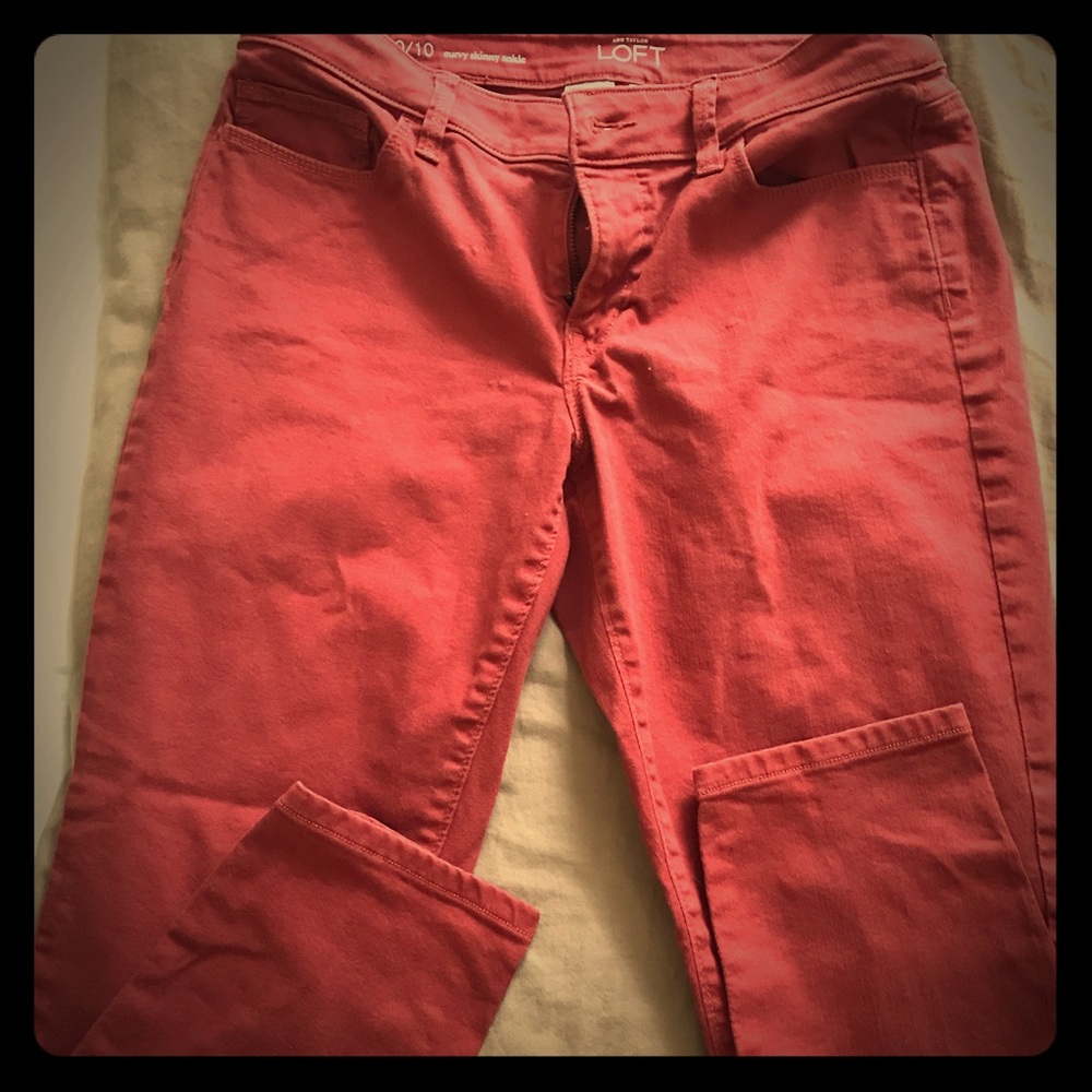 Burgundy Loft Skinny Jeans